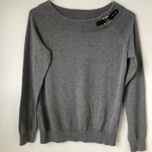LAUREN Ralph Lauren Grey Ballet Neck Sweater Jr L
